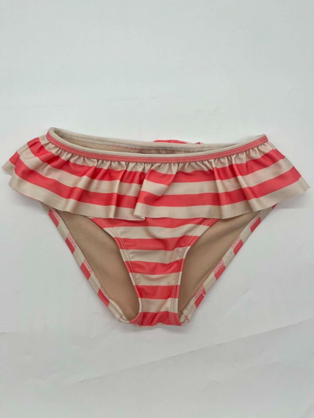 Tea Collection Stripe Ruffle Bikini Bottom Size 7 Light Discoloration on Bottom